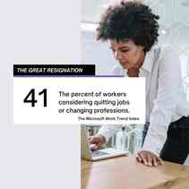 The Great Resignation: 41% of workers quitting or changing professions